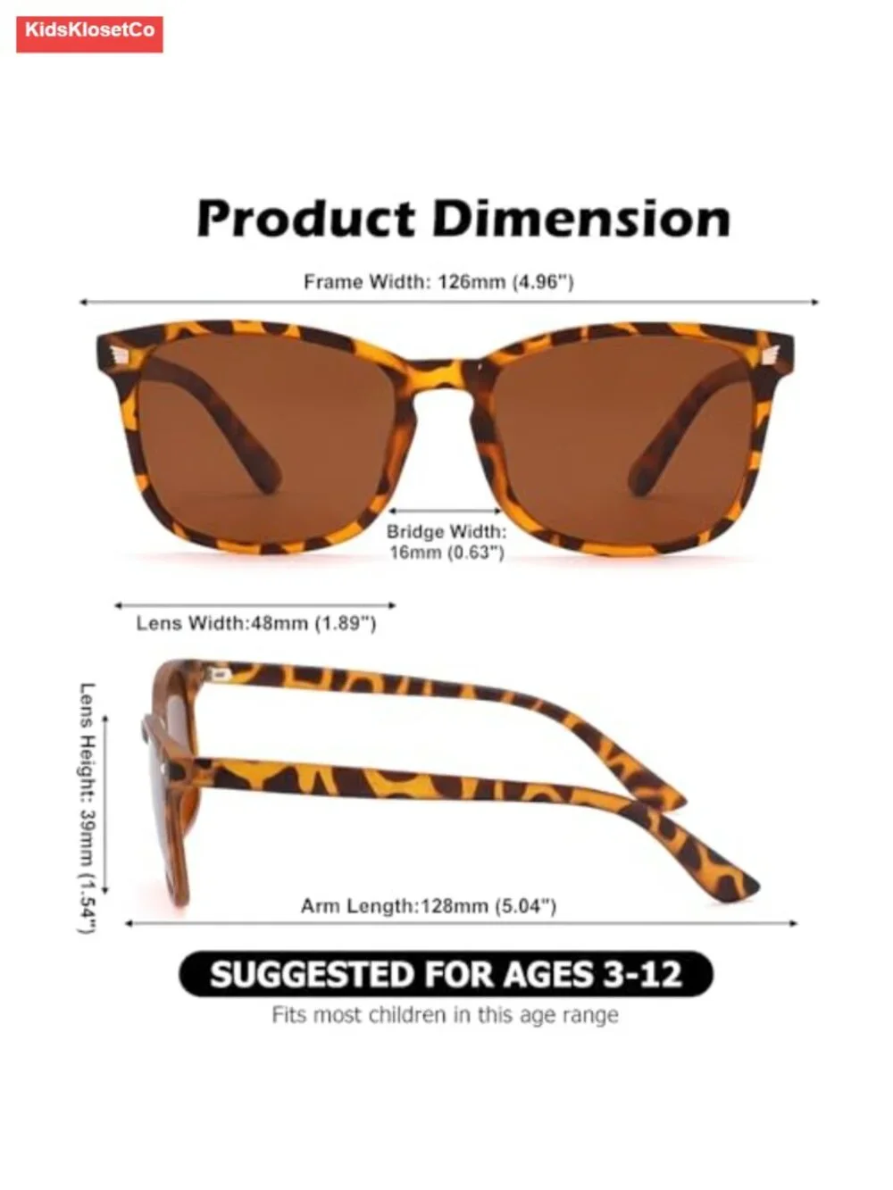 Kids Polarized Sunglasses - Flexible TP90 Frame with UV Protection